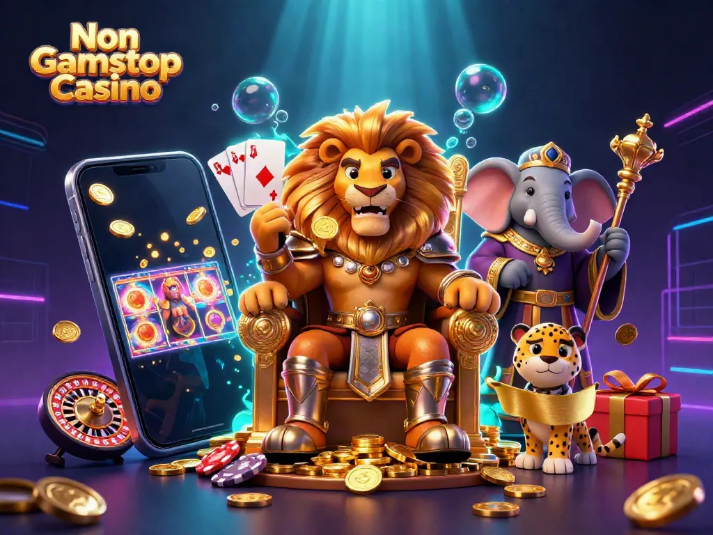 Experience the thrilling Non Gamstop Casino adventure with dynamic characters and vibrant game elements.