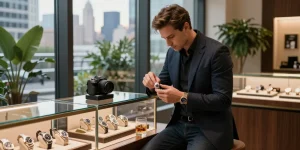 Explore high-quality rolex super clone watches in a stylish luxury boutique setting with elegant ambiance.