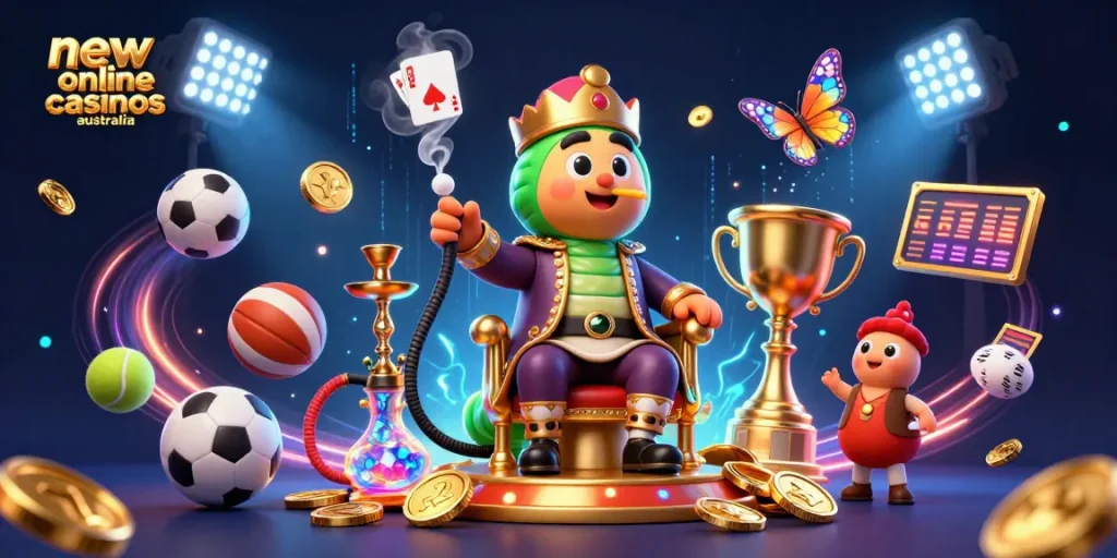 Capture thrilling gameplay at new online casinos Australia with vibrant designs and dynamic casino elements.